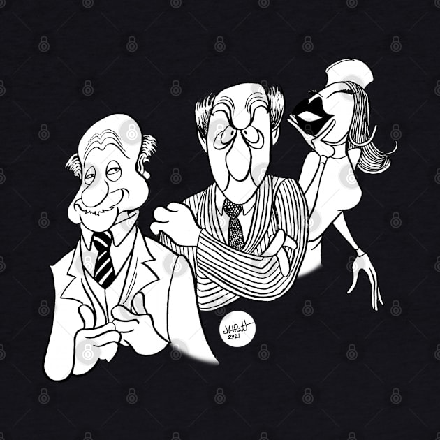 Statler and Waldorf Ala Hirschfeld by UzzyWorks